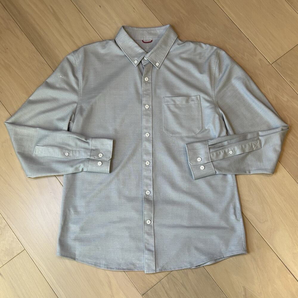 Western Rise Jersey Knit Button Up Shirt *Repair Men’s Medium